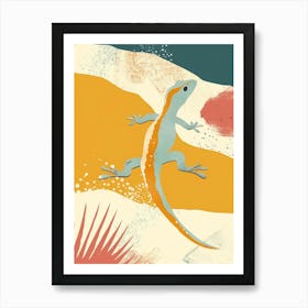 Day Gecko Abstract Modern Illustration 5 Art Print