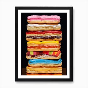 Stack Of Iced Eclairs Art Print