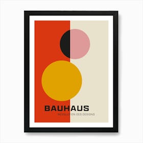 Bauhaus Minimalist Abstract Print 8 Red Art Print