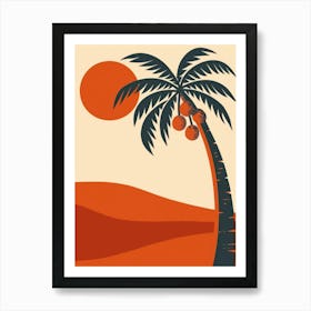 Palm Tree In The Desert Art Print