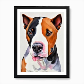 Bull Terrier Watercolour Dog Art Print