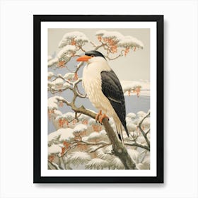 Winter Bird Painting Crested Caracara 4 Art Print