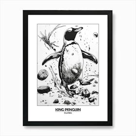 Penguin Playing Poster 5 Art Print