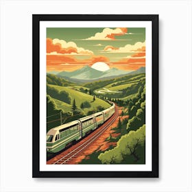 The Westweg Germany 2 Vintage Travel Illustration Art Print