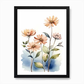 Flowers Watercolor Painting (30) Art Print