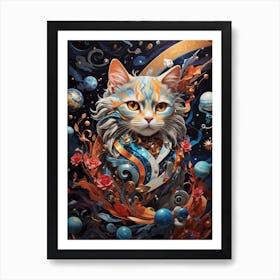 Cat In Space 1 Art Print