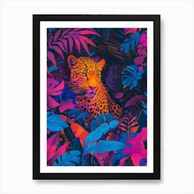 Leopard In The Jungle 47 Art Print