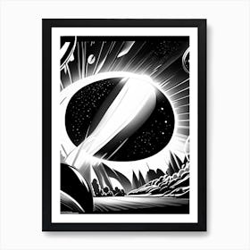 Cosmic Ray Noir Comic Space Art Print