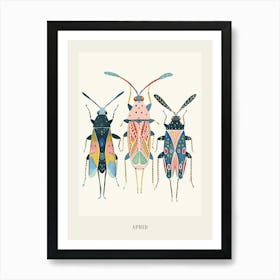 Colourful Insect Illustration Aphid 4 Poster Art Print