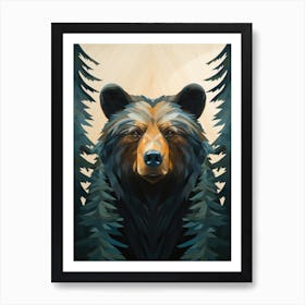 Bears In The Woods 1 Art Print
