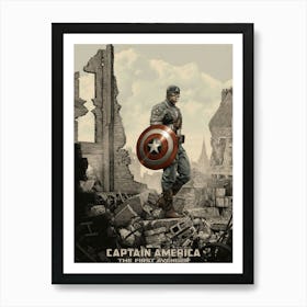 Captain America Movie And FIlm Art Print