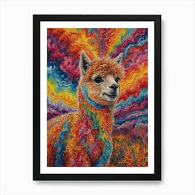 Rainbow Llama 2 Art Print