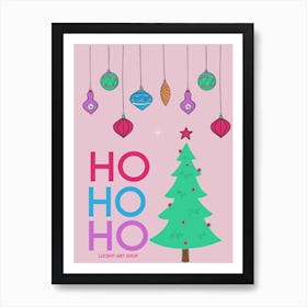 Merry Christmas HO HO HO Art Print