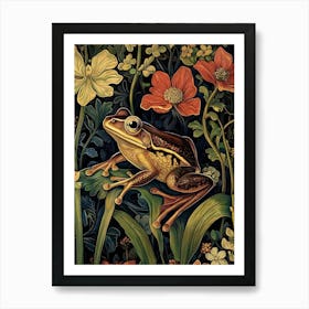 William Morris Frog Golden Vintage  Art Print