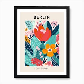 Flower Market Poster Berlin Germany Art Print