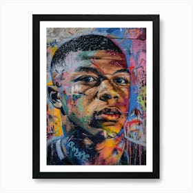 Pop art Kylian Mbappé Art Print