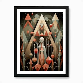 Whimsical Abstract Geometric Shapes 5 Art Print