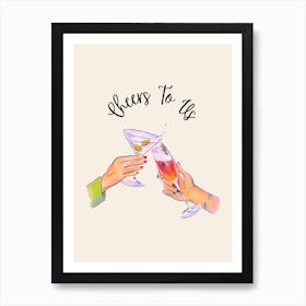 Simple Bar Cart Celebration Art, Hand Drawn Illustration Style Art Print