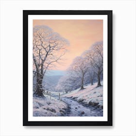 Dreamy Winter Painting Exmoor National Park England 3 Poster