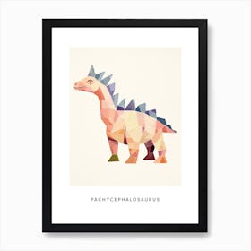 Nursery Dinosaur Art Pachycephalosaurus 3 Poster Art Print