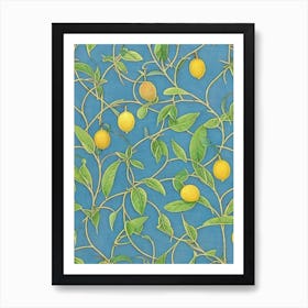 Lemon 2 Vintage Botanical Fruit Art Print