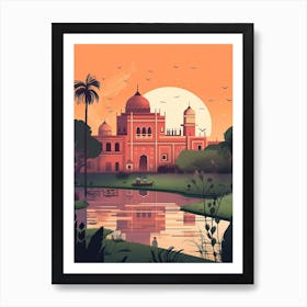 Lahore Pakistan Travel Illustration 1 Art Print