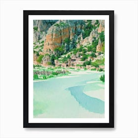 Göreme National Park Turkey Water Colour Poster Art Print