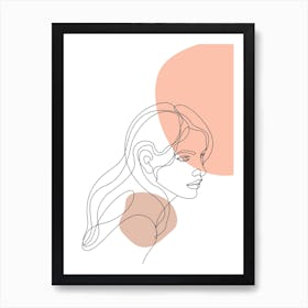 Girl And Shape Art Print