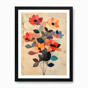 Abstract Flowers 25 Art Print