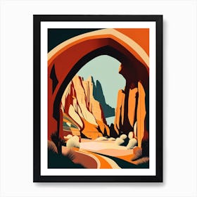Arches National Park United States Of America Retro Art Print