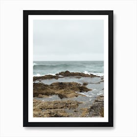 Rocky Shore At Sunrise Art Print