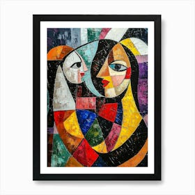 Face Abstract Painting Art Print