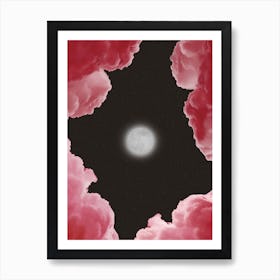 Candyfloss Moon Art Print