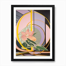 Lotus Flower Still Life  4 Abstract Expressionist Art Print
