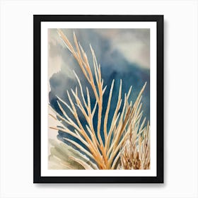 Acropora Selago Vintage Graphic Watercolour Art Print