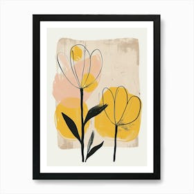 Peoria Flower Market Boho Minimalist Style Art Print