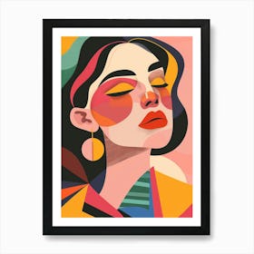 Abstract Portrait Of A Woman 55 Art Print