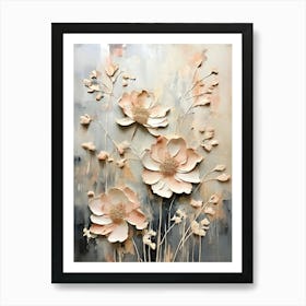 Flowers On A Wall 2 Art Print