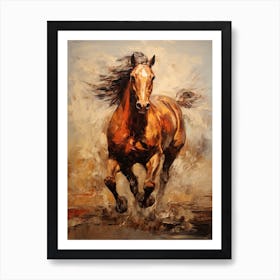 A Horse Painting In The Style Of Palette Knife Painting 2 Art Print