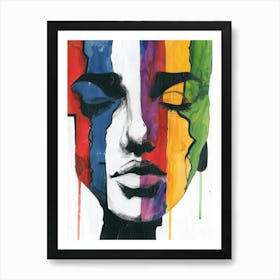 Rainbow Face Art Print