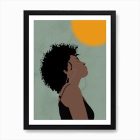 Black Power Woman Art Print