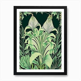 Hosta 3 Floral Botanical Vintage Poster Flower Art Print