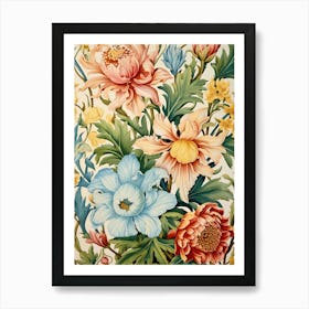 Floral Wallpaper 55 Art Print