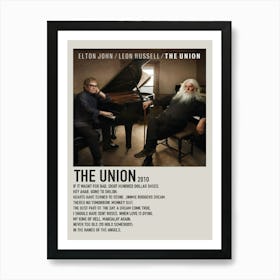 Elton John Leon Russell The Union 2010 Poster 2 Art Print