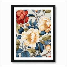 Peony Flowers 4 Art Print