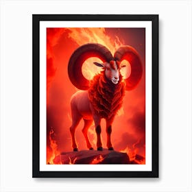 Aries the Ram Art Print