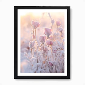 Frosty Botanical Sweet Pea 3 Art Print