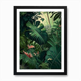 Serene Rainforest 1 Botanicals Art Print