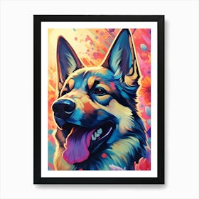 German Shepherd Painting 1 Art Print