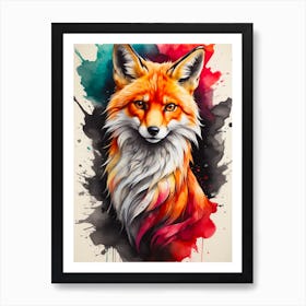 Fox Painting Art Print